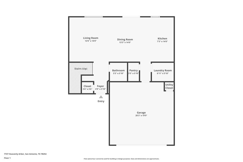 1,700/Mo, 7727 Heavenly Arbor San Antonio, TX 78254 Floor Plan View