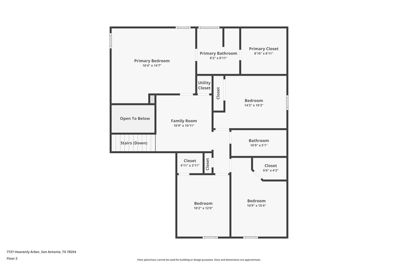 1,700/Mo, 7727 Heavenly Arbor San Antonio, TX 78254 Floor Plan View 2