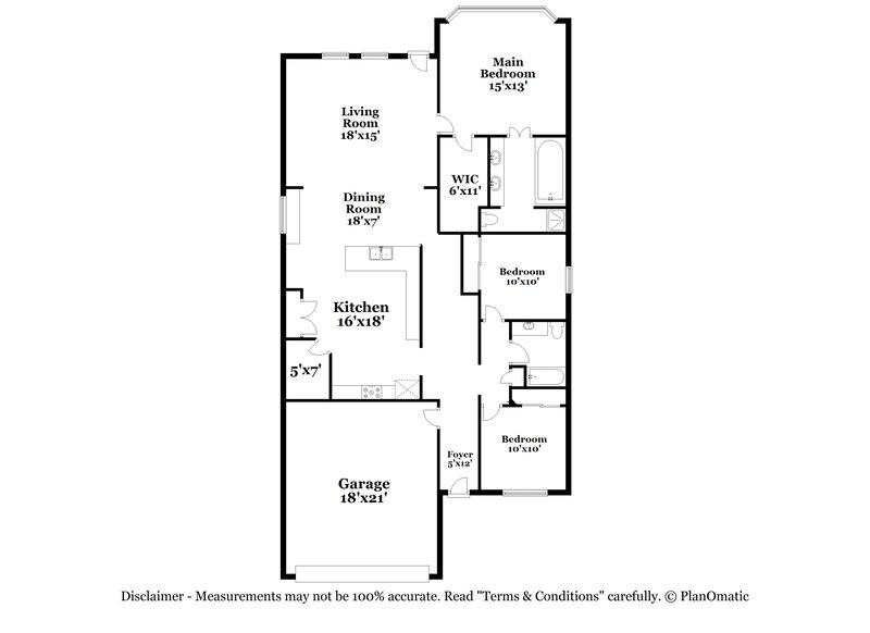 1,625/Mo, 3210 Saylers Crk San Antonio, TX 78245 Floor Plan View
