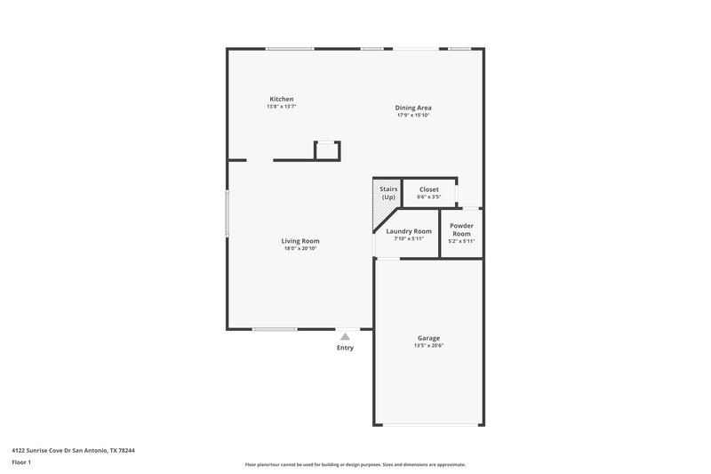 1,635/Mo, 4122 Sunrise Cove Dr San Antonio, TX 78244 Floor Plan View 2