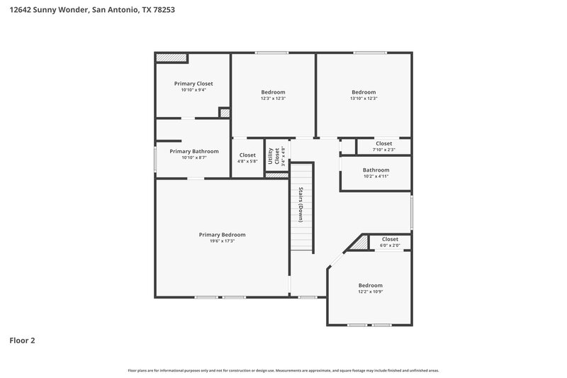 1,690/Mo, 12642 Sunny Wonder San Antonio, TX 78253 Floor Plan View 2