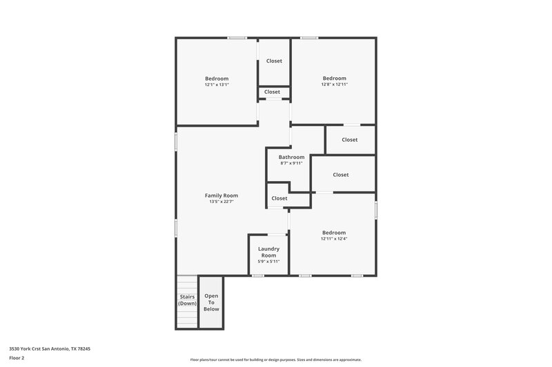 1,920/Mo, 3530 York Crst San Antonio, TX 78245 Floor Plan View