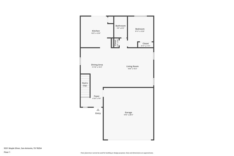 2,550/Mo, 9331 Maple Silver San Antonio, TX 78254 Floor Plan View