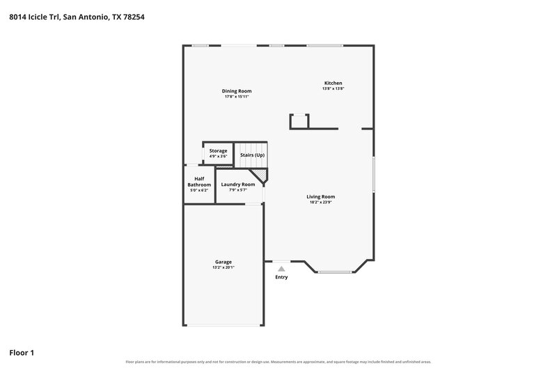 1,865/Mo, 8014 Icicle Trl San Antonio, TX 78254 Floorplan View