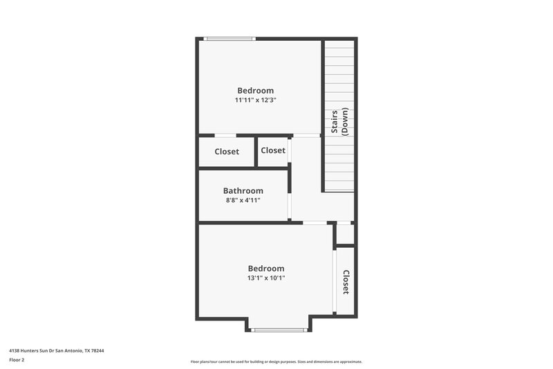 1,640/Mo, 4138 Hunters Sun Dr San Antonio, TX 78244 Floor Plan View 2