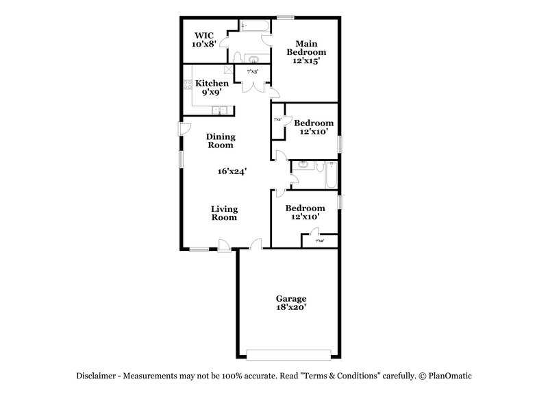 1,495/Mo, 3919 Josephs Run Converse, TX 78109 Floor Plan View