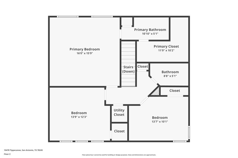 1,700/Mo, 10478 Tippecanoe San Antonio, TX 78245 Floor Plan View 2