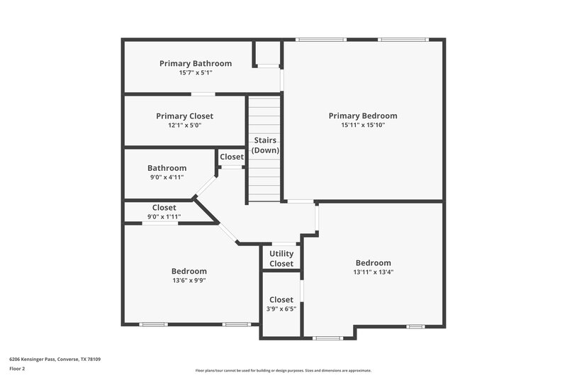 1,480/Mo, 6206 Kensinger Pass Converse, TX 78109 Floor Plan View 2