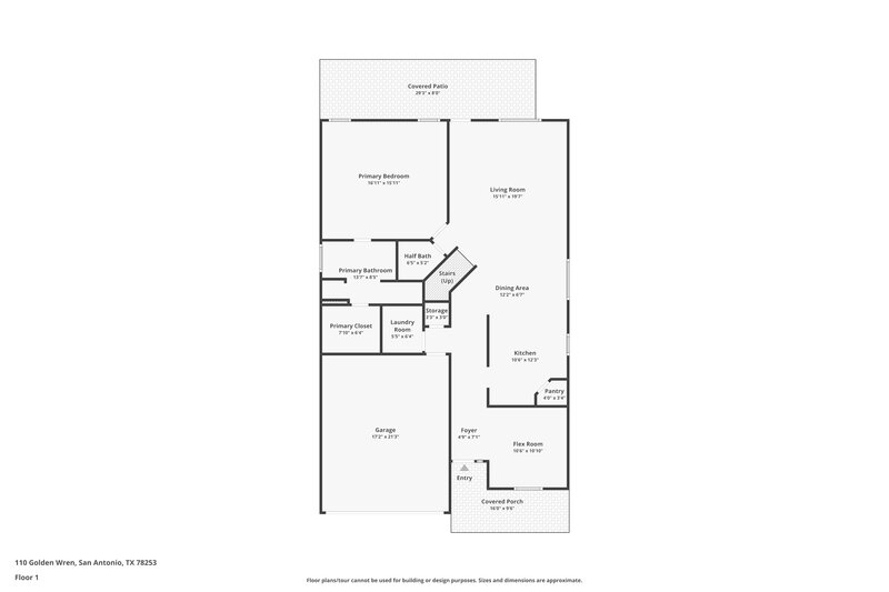 1,740/Mo, 110 Golden Wren San Antonio, TX 78253 Floor Plan View