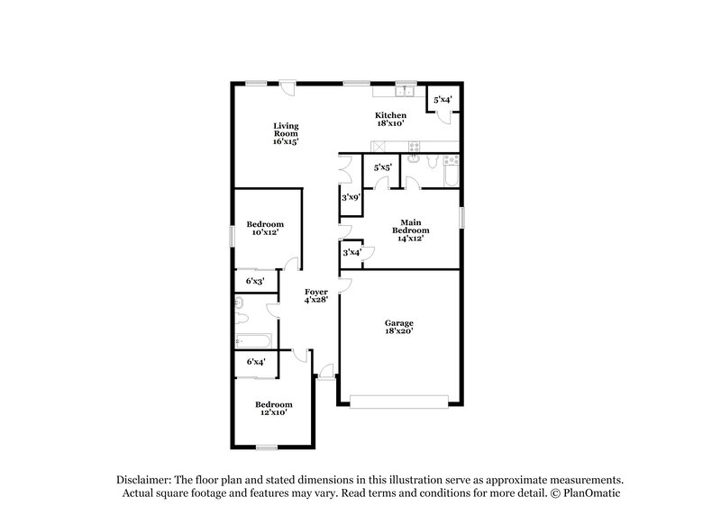 1,710/Mo, 11511 Oaks Hike San Antonio, TX 78245 Floor Plan View