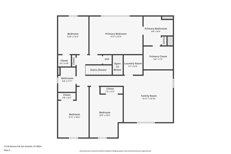 1,750/Mo, 11118 Geneva Frd San Antonio, TX 78254 Floor Plan View 2