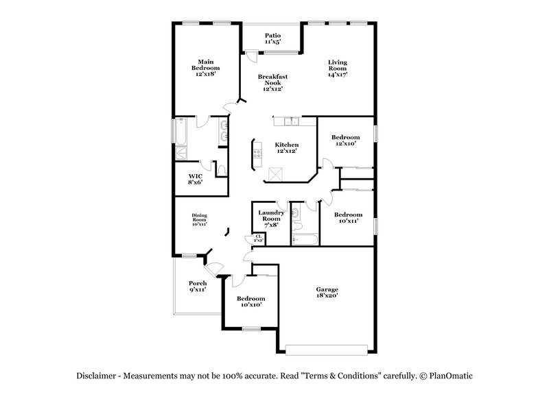 2,120/Mo, 13322 Frio Parke San Antonio, TX 78254 Floor Plan View