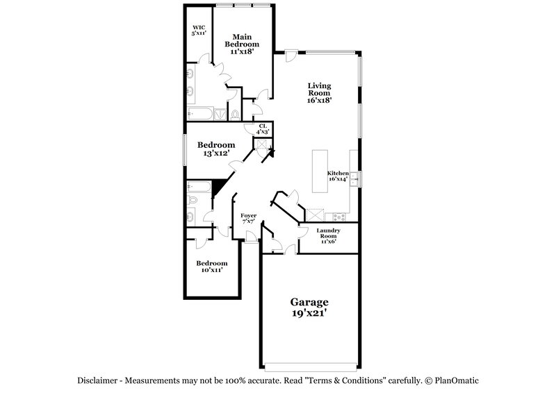 1,675/Mo, 3434 Maguey Trl San Antonio, TX 78245 Floor Plan View