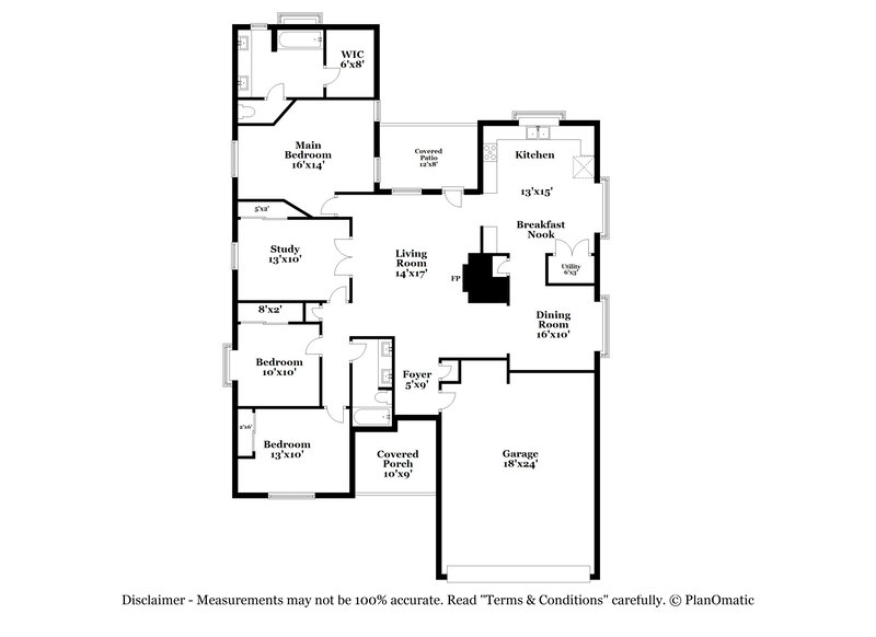 2,250/Mo, 7422 Silent Hls San Antonio, TX 78250 Floor Plan View
