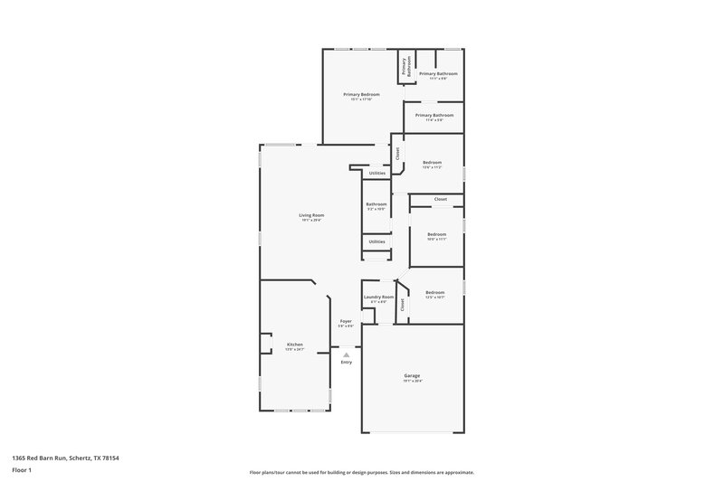 2,850/Mo, 1365 Red Barn Run Schertz, TX 78154 Floor Plan View