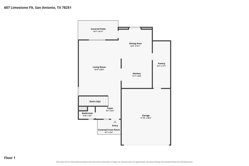 1,770/Mo, 607 Limestone Flt San Antonio, TX 78251 Floor Plan View