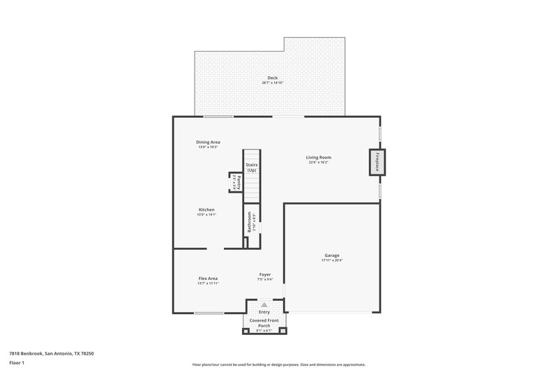 1,935/Mo, 7818 Benbrook San Antonio, TX 78250 Floor Plan View