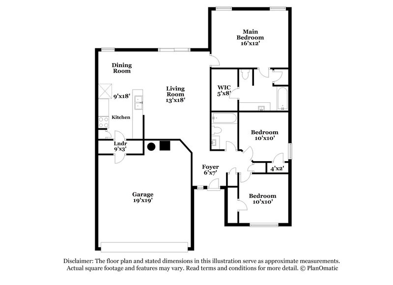 1,525/Mo, 3605 Candlebrook Ln San Antonio, TX 78244 Floor Plan View