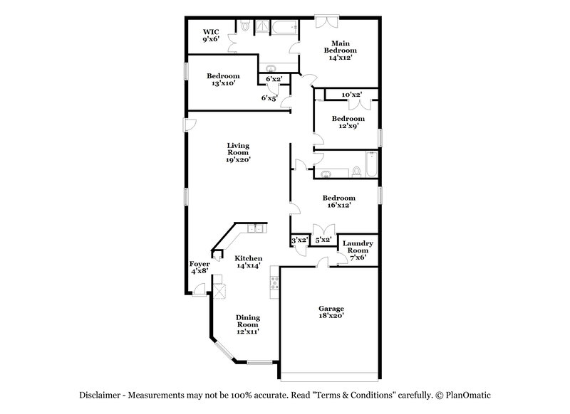 1,885/Mo, 11543 Luckey Ledge San Antonio, TX 78252 Floor Plan View