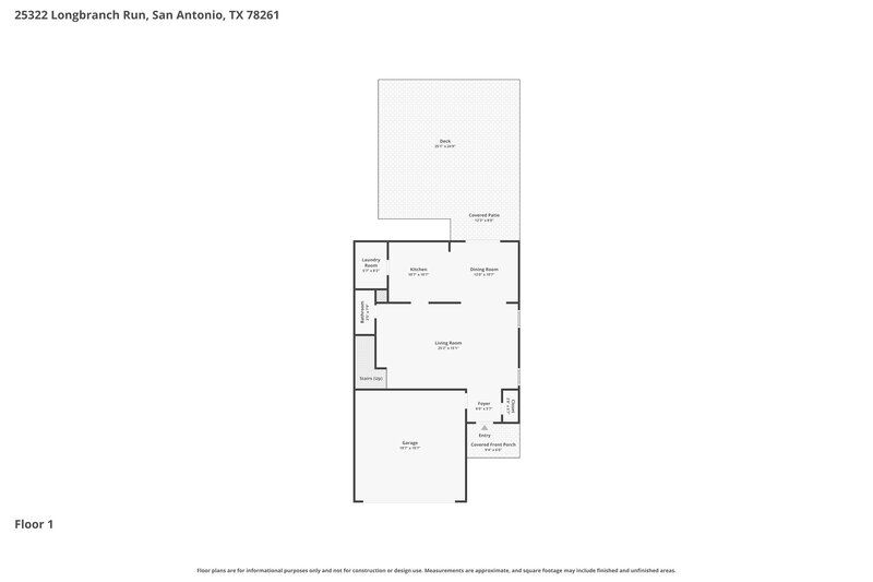 1,940/Mo, 25322 Longbranch Run San Antonio, TX 78261 Floor Plan View