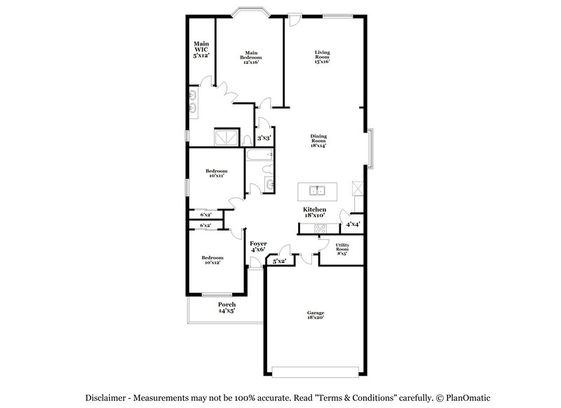 1,855/Mo, 15112 Dione Bnd San Antonio, TX 78245 Floor Plan View