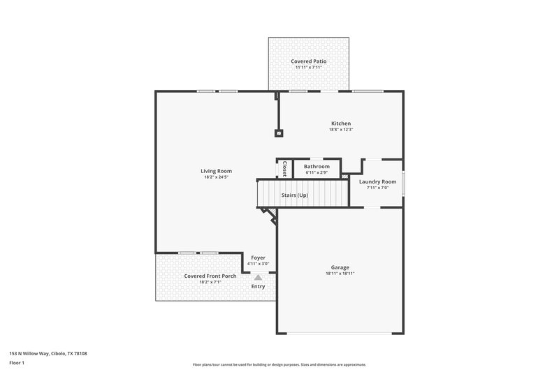 1,840/Mo, 153 N Willow Way Cibolo, TX 78108 Floor Plan View