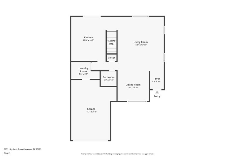 1,575/Mo, 6631 Highland Grass Converse, TX 78109 Floor Plan View 2