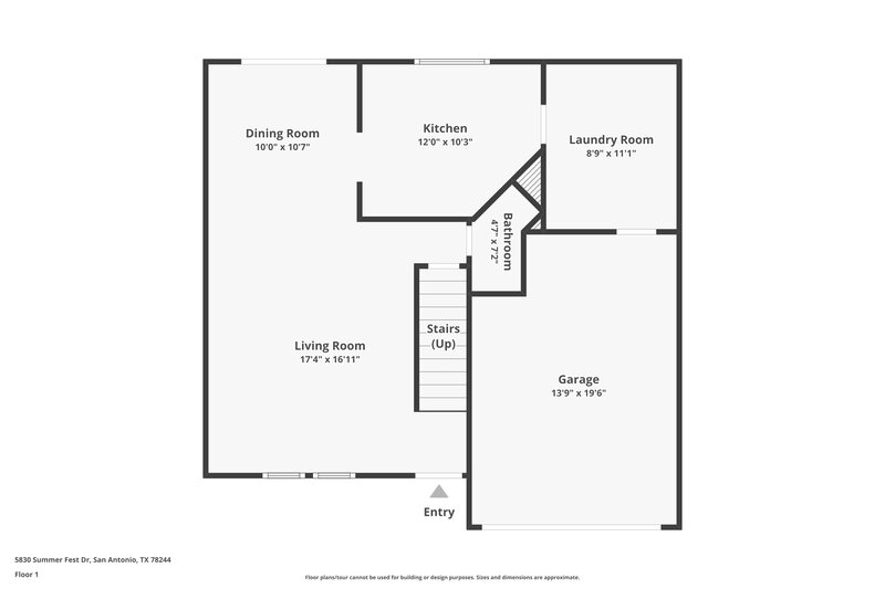 1,600/Mo, 5830 Summer Fest Dr San Antonio, TX 78244 Floor Plan View 2