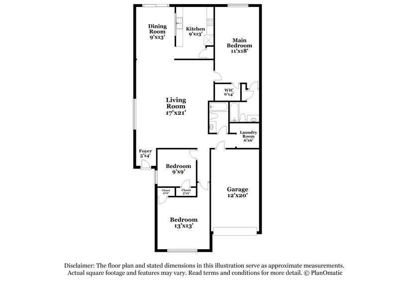 1,345/Mo, 6114 Candletree San Antonio, TX 78244 Floor Plan View