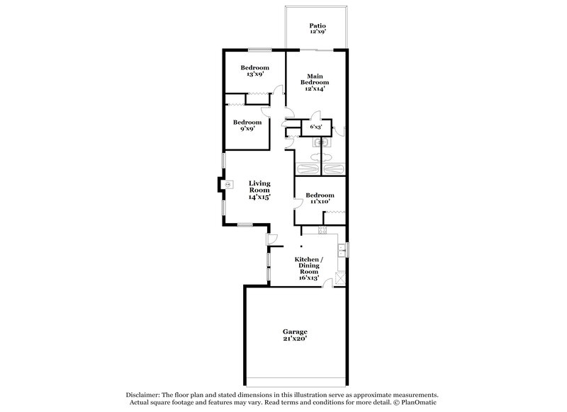 1,605/Mo, 16419 Spruce Leaf St San Antonio, TX 78247 Floor Plan View