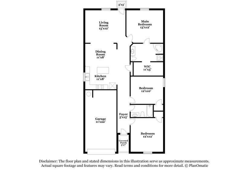 1,440/Mo, 11475 Coral Canyon San Antonio, TX 78252 Floor Plan View