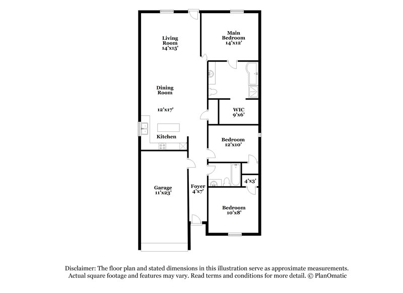 1,570/Mo, 11327 Buck Canyon San Antonio, TX 78252 Floor Plan View