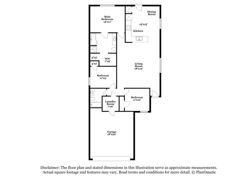 1,370/Mo, 11467 Coral Canyon San Antonio, TX 78252 Floor Plan View