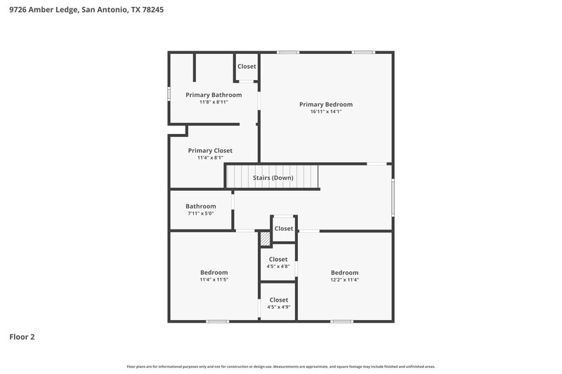 1,480/Mo, 9726 Amber Ledge San Antonio, TX 78245 Floor Plan View