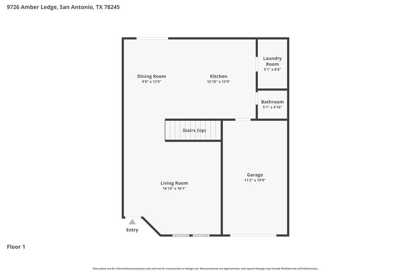 1,480/Mo, 9726 Amber Ledge San Antonio, TX 78245 Floor Plan View 2