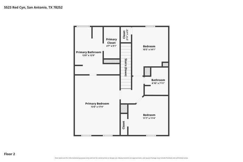 0/Mo, 5523 Red Canyon San Antonio, TX 78252 Floor Plan View 2