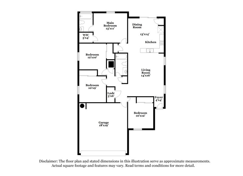 1,620/Mo, 8411 Trumpet Circle Converse, TX 78109 Floor Plan View