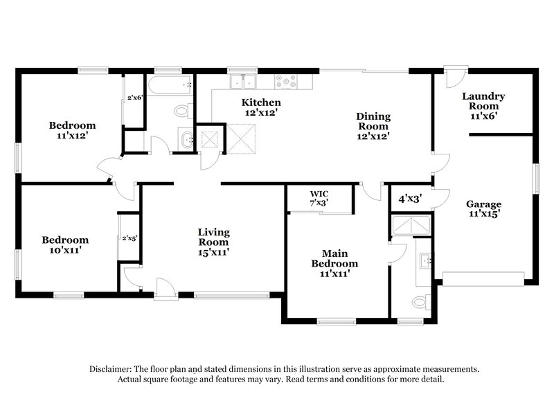 2,100/Mo, 4301 Shiloh Dr San Antonio, TX 78220 Floor Plan View