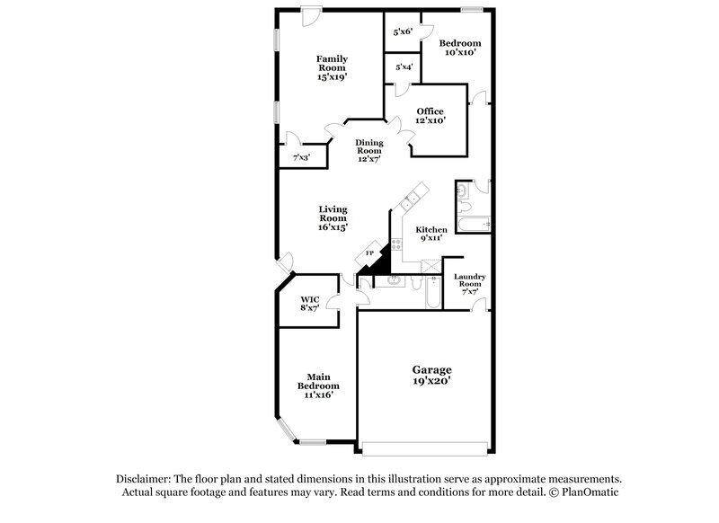 1,590/Mo, 6122 ashley Spgs San Antonio, TX 78244 Floorplan View
