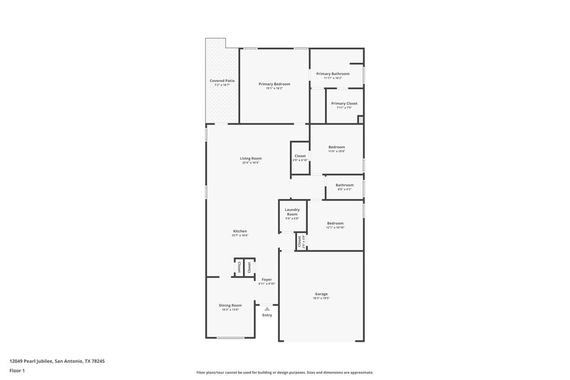 1,805/Mo, 12049 Pearl Jubilee San Antonio, TX 78245 Floor Plan View
