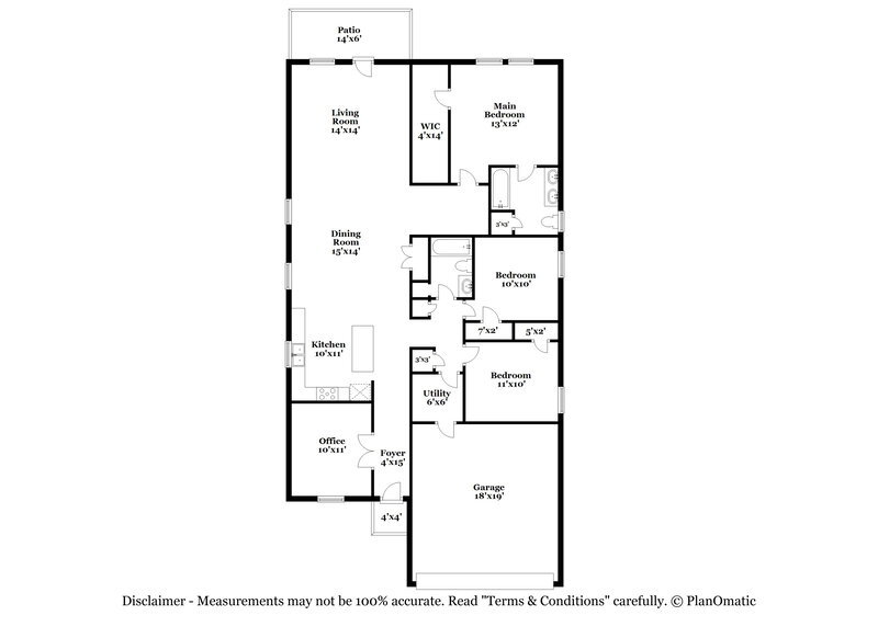 1,805/Mo, 9847 Silver Mist Way San Antonio, TX 78254 Floor Plan View