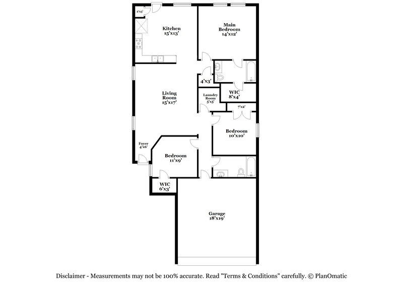 1,550/Mo, 10931 Bosal Trl San Antonio, TX 78245 Floor Plan View