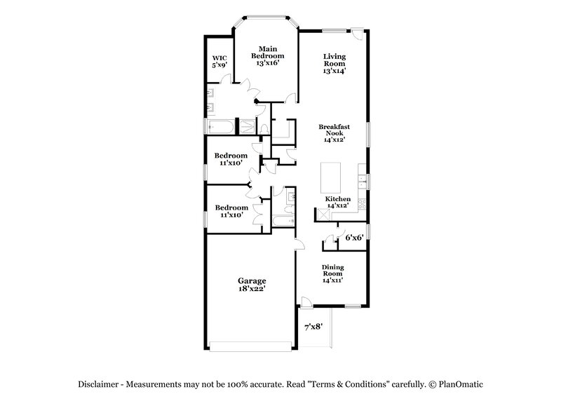1,870/Mo, 11328 Silver Rose San Antonio, TX 78245 Floor Plan View