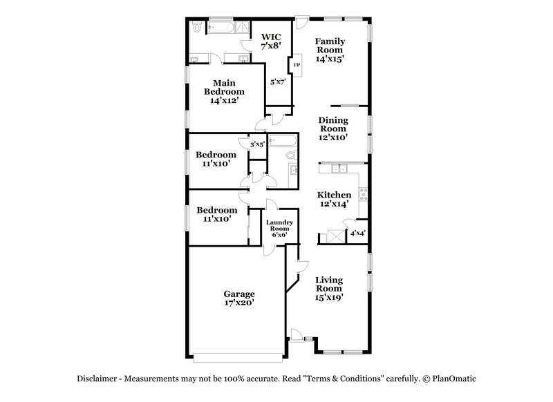 1,890/Mo, 14314 Yellow Warbler San Antonio, TX 78233 Floor Plan View