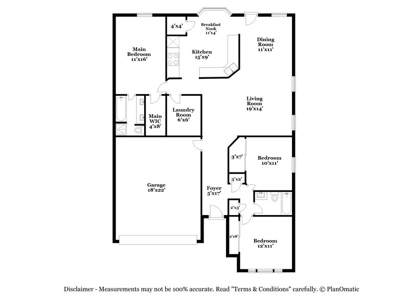 1,910/Mo, 8514 Chickasaw Blf Converse, TX 78109 Floor Plan View