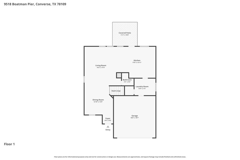 1,870/Mo, 9518 Boatman Pier Converse, TX 78109 Floor Plan View 2