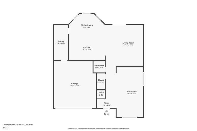 3,600/Mo, 7314 Arbeth Pl San Antonio, TX 78250 Floor Plan View
