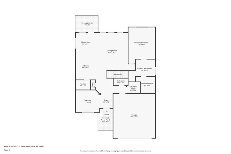 1,785/Mo, 1338 Ace Ranch St New Braunfels, TX 78130 Floor Plan View
