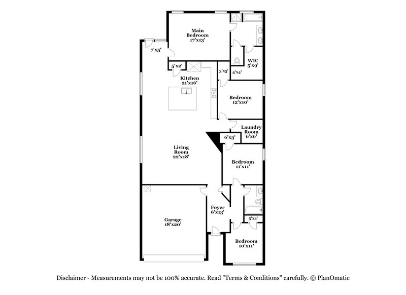 1,950/Mo, 6438 Hoffman Pln San Antonio, TX 78252 Floor Plan View