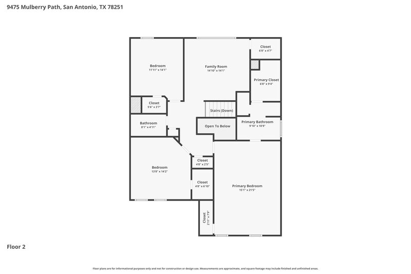 0/Mo, 9475 Mulberry Path San Antonio, TX 78251 Floor Plan View 2